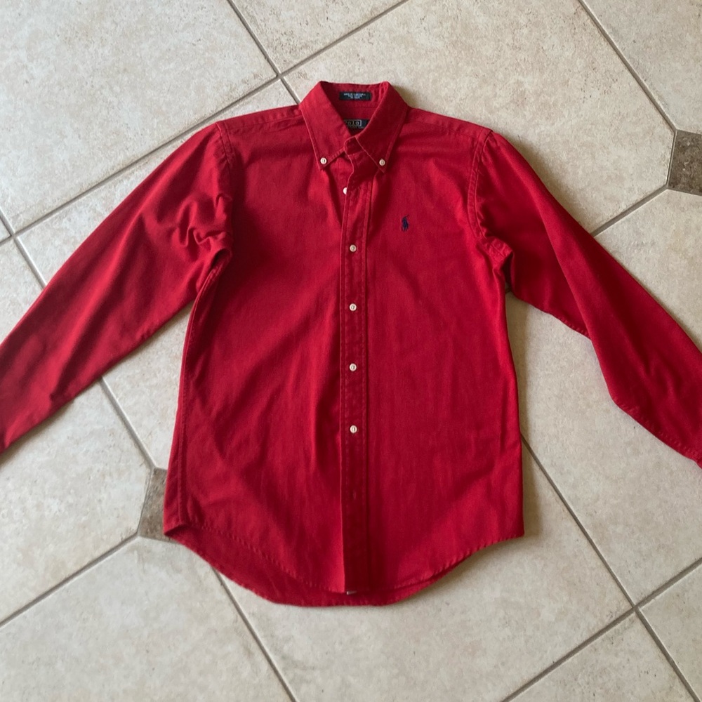 Polo by Ralph Lauren Boy’s Red Button-Down Oxford Shirt
